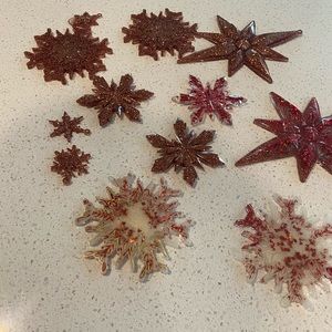 One of a kind Christmas ornaments.